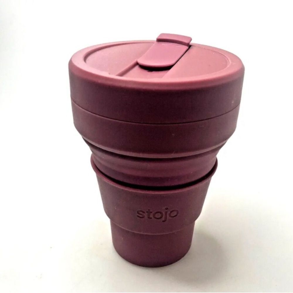 Stojo Collapsible Silicone Coffee Cup 12 Oz Travel Packing Camping Hiking